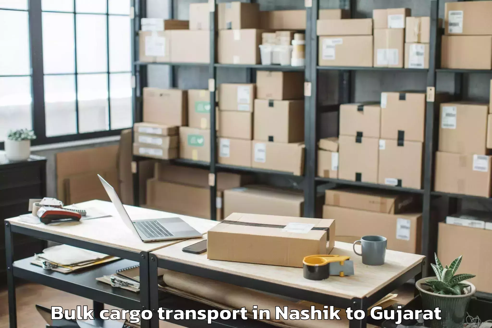 Book Nashik to Bhavnagar Airport Bhu Bulk Cargo Transport